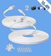 2 Pack 16.4ft/5M Flat USB C Cable, USB A to USB C Charging Power Cord for Blink Mini 2/Outdoor 4,...