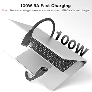 USB 3.2 Gen 2 Type c Extension Cable support 100W 240W 5A Fast Charging