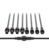 BTF-LIGHTING 2 Pin Electrical Connector 18AWG IP65 Male Female Connector 7.87in/20cm Extension Ca...