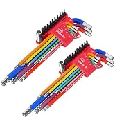 TOMMARS 40-PC Magnetic Ball End Allen Wrenches Set,Color Coded and Extra Long Arm Hex Key Set SAE...