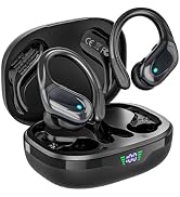 HAOYUYAN, Bluetooth Headphones, Ear Buds with 80hr Playtime, LED Power Display, Noise Canceling, ...