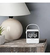 MOMOHO Portable Bluetooth Speaker - Stylish and Convenient with LED Time Display, TWS Function, a...