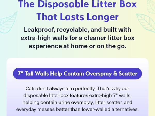 cat litter disposable box leak-proof silica crystal clumping odor control low dust natural plant