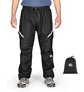 KEMIMOTO Men's Packable Waterproof Cycling Rain Pants, Windproof Breathable Lightweight Over Pant...