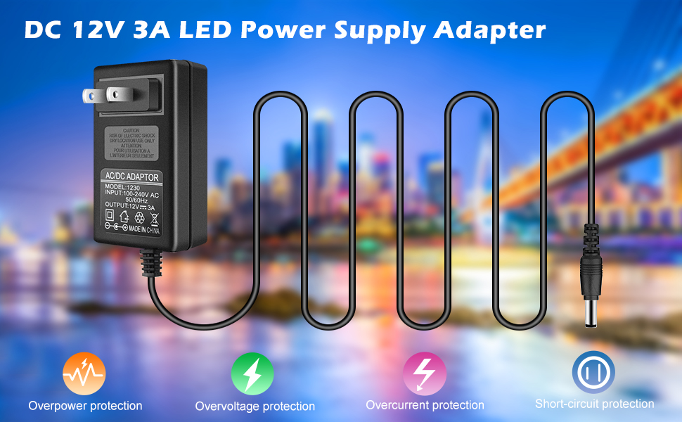 12 volt 2Amp 36W LED Power Supply