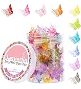 JASVERLIN Gradient Butterfly Hair Clip, Mini Plastic 90s Hair Claw Clips for Women Girls, No Crea...