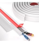 39 Inch Cord Hider Wall,ESUFEIR Cord Cover Wall Cable Management,Paintable Wire Hiders for TV on ...