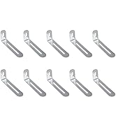 KUMGROT 10pcs L Shape Corner Brace Adjustable Corner Bracket with Slot Heavy Duty Shelf Bracket f...