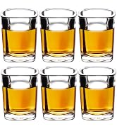 PARACITY 6-Pack Shot Glasses, Cool 2 oz Tequila Shot Glasses with Heavy Base, Gift for Men, Fathe...