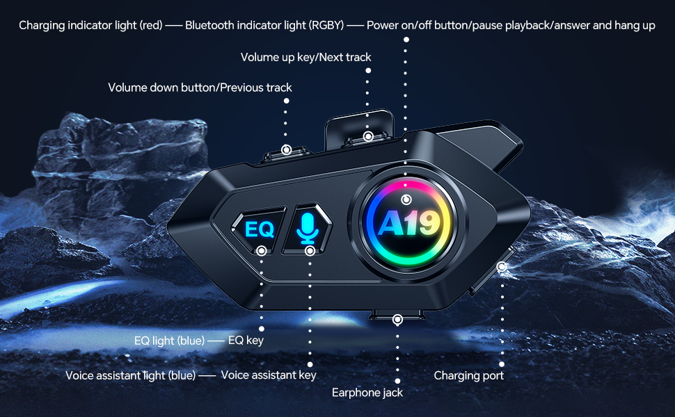 Motorcycle Helmet Bluetooth Headset