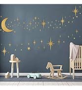 Easma Retro Starburst Wall Decals Star Wall Stickers Atomic Star Wall Decals Star Wall Decals Gir...