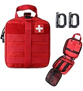 LIVANS Tactical First Aid Pouch, Molle EMT Pouches Rip-Away Military IFAK Medical Bag Outdoor Eme...
