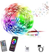 Led Lights for Bedroom 50FT Music Sync Color Changing Led Strip Lights with Remote and App Contro...