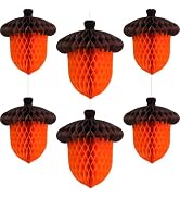 Fall Acorn Honeycomb Ball Decorations, 6Pcs Tissue Paper Honeycomb Centerpiece Hanging Decor for ...