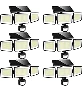 UME Solar Outdoor Lights 302 LED 3000LM, IP65 Waterproof Motion Sensor Outdoor Lights, 3 Heads So...