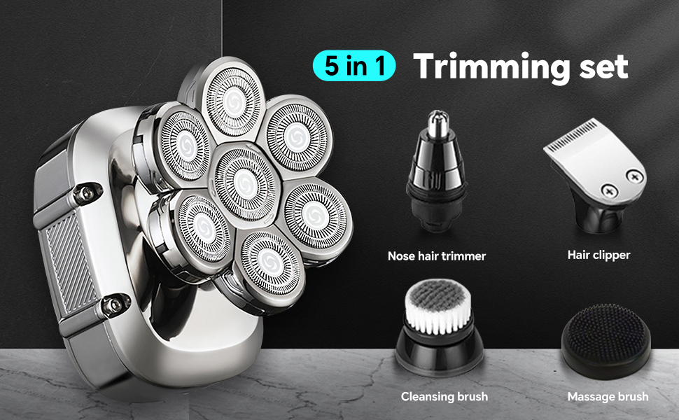 Electric 7D Head Shaver for Bald Men
