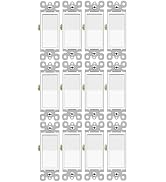 3 Way Decora Switch White, Greencycle 12 Pack Three Way Light Switch Rocker Switch 15A 120/277V, ...