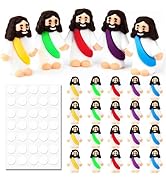 URSKYTOUS 25pcs Mini Jesus Figurine Bulk Little Jesus Figures Toys Tiny Religious Doll to Hide an...
