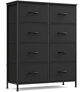 SONGMICS Dresser for Bedroom, Chest of Drawers, Steel, MDF, 8 Non-Woven Fabric Drawers, Storage O...
