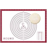 Dough Mat Silicone Baking Mats for Rolling Pastry Kneading Sheet Sourdough Bread Baking Supplies Red