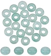 DICOSMETIC 20Pcs Natural Green Aventurine Beads Large Hole Gemstone Beads 10mm Stone Beads Rondel...