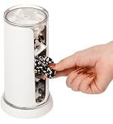 FABROK Plastic Portable Scrunchie Holder, Double Barrel Design Hair Tie Accessories Stand, Clear ...