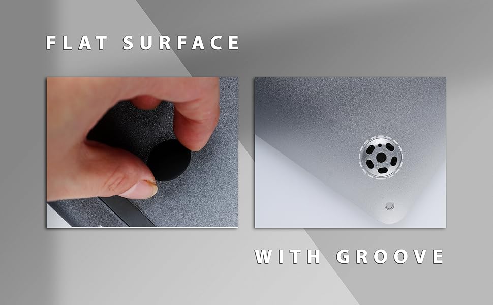 Flat or groove on laptop