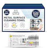 PAPILION Metal Surface Cleaning Wipes – 12 Pack x 50 Sheets | Ideal for Stainless Steel, Chrome &...