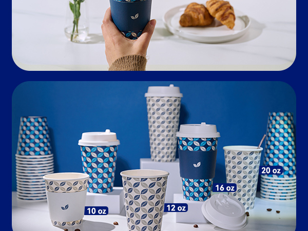 coffee cups with lids sleeves