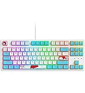 iTastatur 75 Percent Mechanical Gaming Keyboard, 87 Keys RGB Backlit Wired Keyboard TKL Compact K...