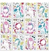 24 Sheets 8.27''×5.9'' Make Your Own Unicorns Stickers for Kids Toddlers, Make a Face Stickers fo...