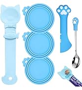 IVIA PET 6 PCS Pet Feeding Set | 1 Cat Treat Spoon Squeeze for Cat Strip, 1 Opener Spatula & Stai...