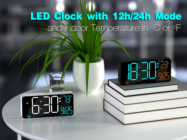6.7in digital clock