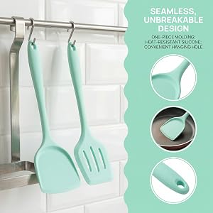 ONE-PIECE MOLDING; HEAT-RESISTANT SILICONE: CONVENIENT HANGING HOLE