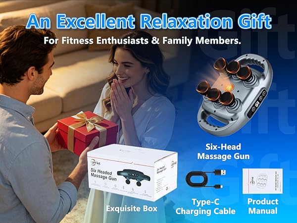 UFFAE 6 Head Massage Gun Back Massager Pain Relief