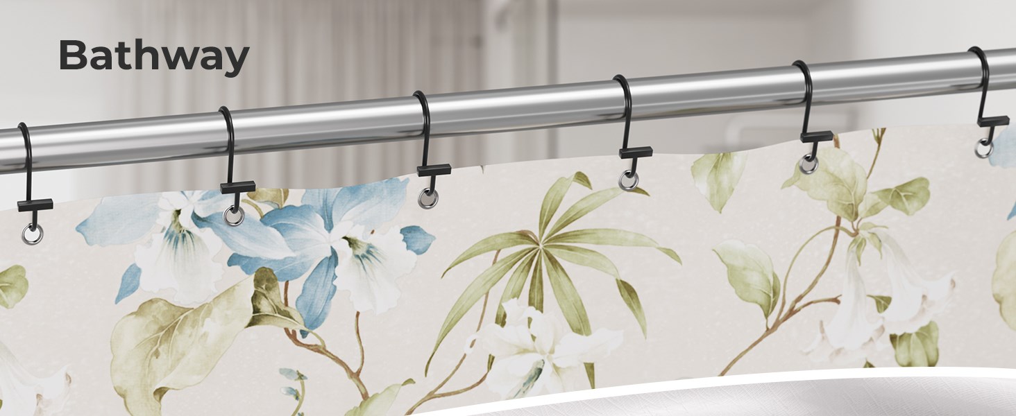 Bathway T-Bar Design Shower Curtain Hooks