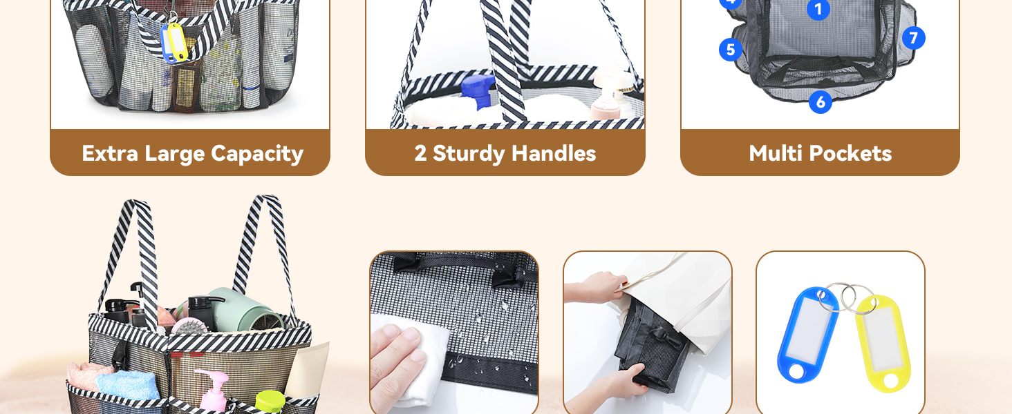 huge storage space shower caddies extra large tote bag spacious store all bathing necessities