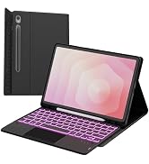 for Galaxy Tab S11 11 inch Case with Keyboard - 7 Color Backlits Detachable Wireless Touchpad Fol...