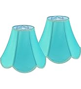 GO&SO Bell Lamp Shades Set of 2 Teal Lamp Shade -6x13x10.6
