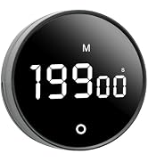 Digital Kitchen Timer - Magnetic 199-Minute Countdown Countup Timer with Large LED Display,Volume...
