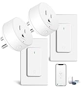 WiFi Smart Outlet Plug with Remote,GreenCycle 2PK Electric Smart Plug with Remote,Compatible with...
