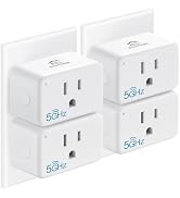 EIGHTREE Mini Smart Plug 5GHz Wi-Fi Compatible 15A, Smart Plugs That Work with Alexa & Google Hom...
