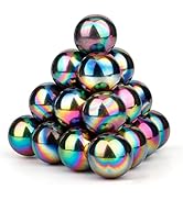 22PCS Large Rainbow Hematite Magnetic Ball Fidget Toy for Adults, Men Women Magnetic Stones Offic...