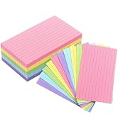 Tamaki Colored Index Cards 3 X 5, Flash Cards Ruled Note Cards for School, 200 Count, Home and Of...