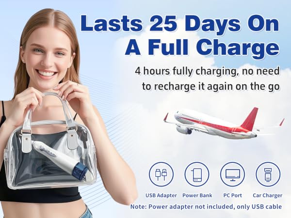 Tovendor electric water flosser with large battery can lasts 25 days on a full charge
