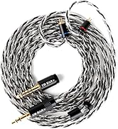 KBEAR P34 IEM Cable, 5N 2-Strands 98-Core OFC Silver-Plated HiFi Earphone Upgrade 2Pin Cable, Int...