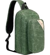 Padwa Lifestyle Green Crossbody Camera Bag - Waxed Memory Canvas Compact Camera Sling and Crossbo...