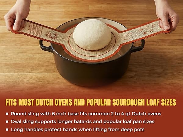 Fits Most Dutch Ovens and Popular Sourdough Loaf Sizes