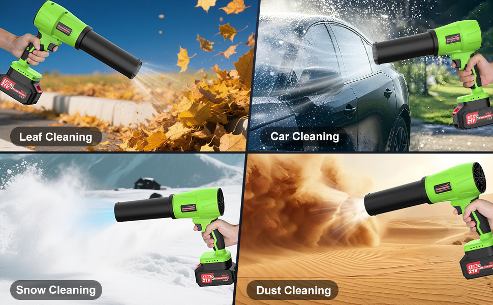 suitable for various scenarios: blowing leaves, drying cars, blowing snow, blowing dust.