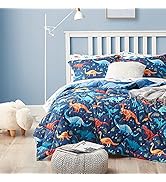 UMCHORD Dinosaur Kids Bedding Set for Boys, 5 Pieces Twin Size Comforter Set with Sheets, Super S...